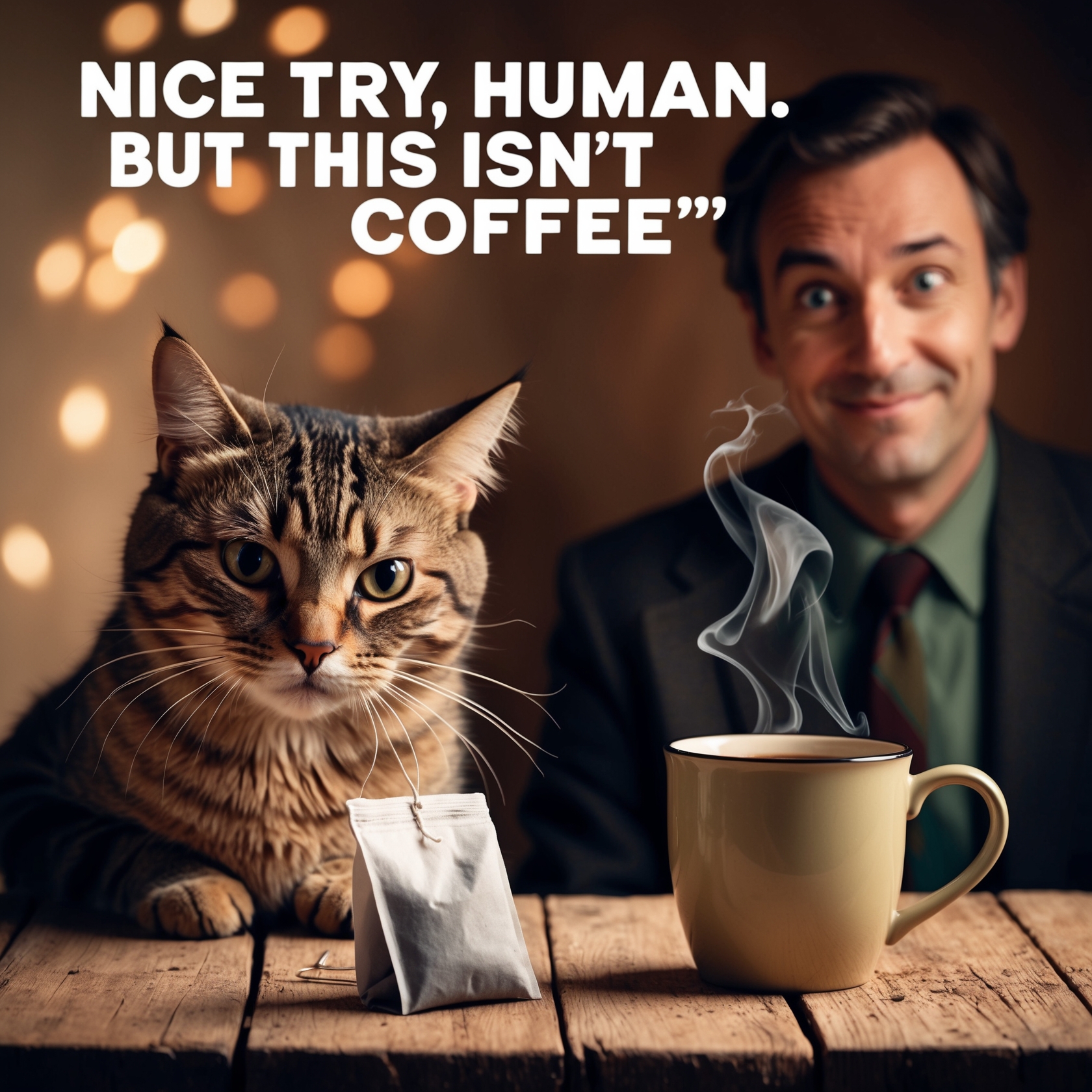 Nice try, human. But this isn't coffee