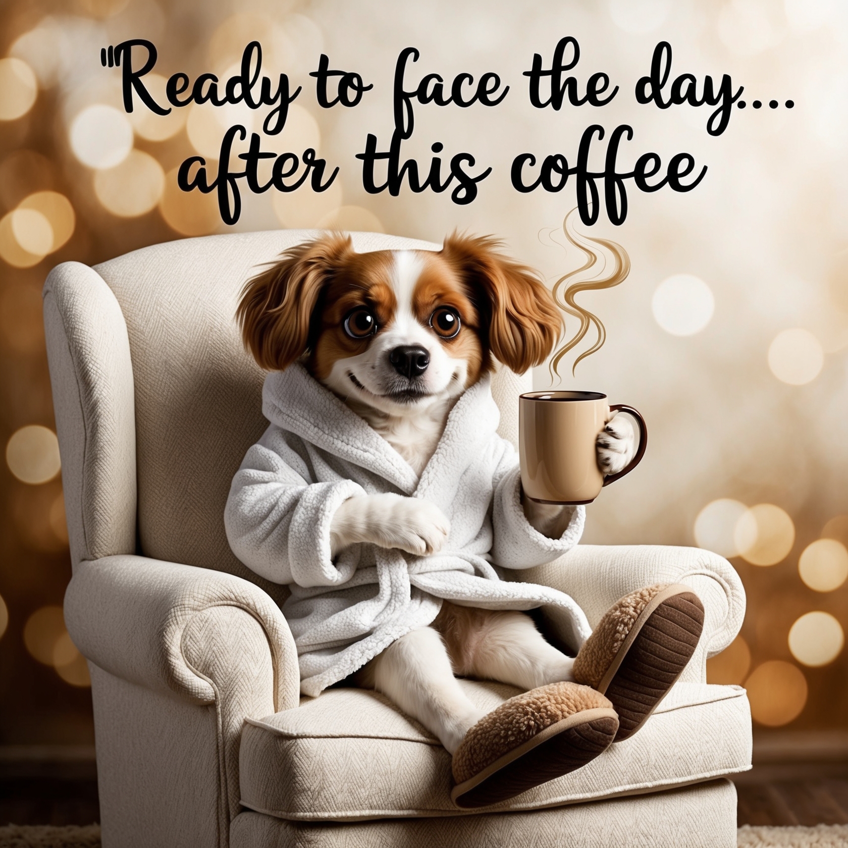 Ready to face the day... after this coffee